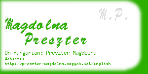 magdolna preszter business card